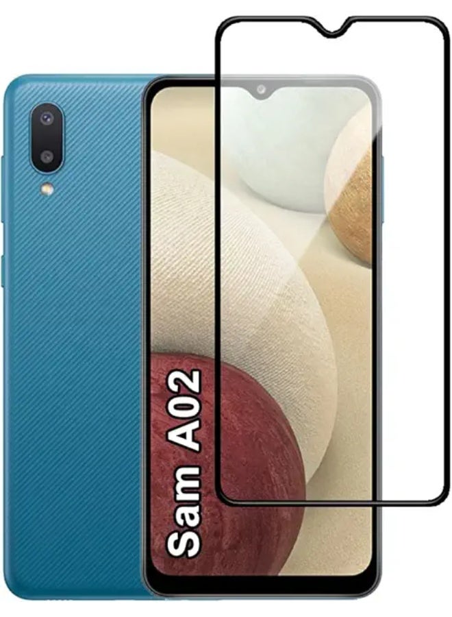 Screen Protector  For Samsung Galaxy A02 , 5D Tempered Glass Protector 9H Hardness, Bubble Free, HD Clear Samsung Galaxy A02 Screen Protector